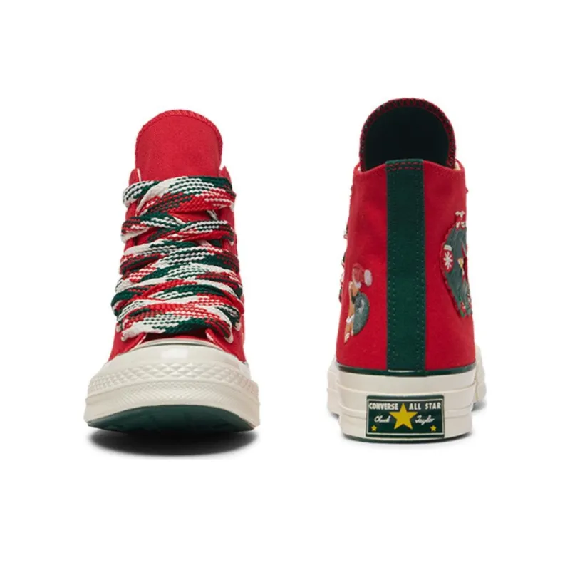 Converse Chuck 70 Hi X Mas Gingerbread & Knit Sock Red Women's-5