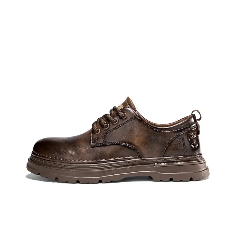 ARTHURBUILL Men's Casual Shoes Men Low Top Black Khaki-8