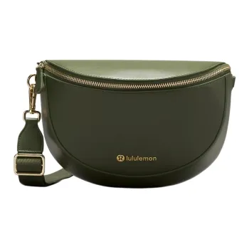Lululemon Polyester Saddle Bag, Shoulder Bag, Crossbody Bag Regular Women's Army Green & Gold