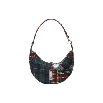 Polo Ralph Lauren Polo ID Wool One Shoulder Handbags Mini Women's Red Multicolor