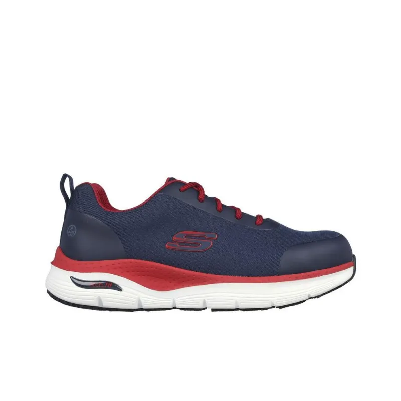 Skechers ARCH FIT SR Anti-Slip Wear-Resistant Low-Top Running Shoes Men's Blue Red-1