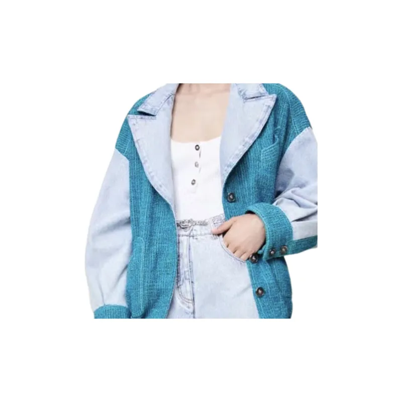 CHANEL 22 Fall Winter New Arrivals Denim Jacket Women's Blue-1