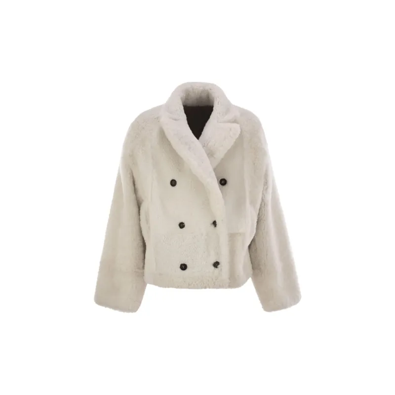 Brunello Cucinelli Double Breasted Leather Jacket-1