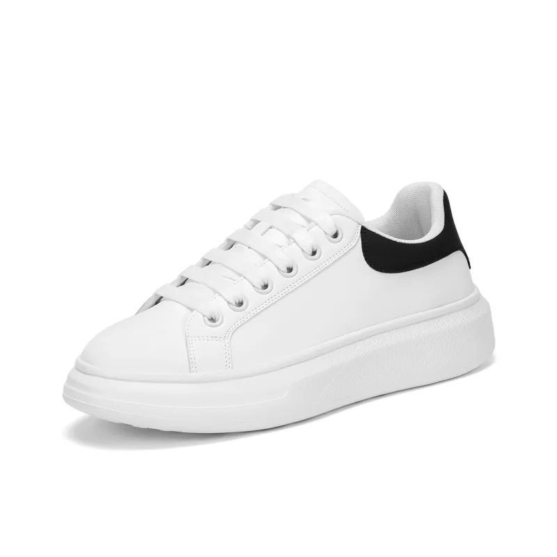 RED DRAGONFLY Small White Shoes Lightweight And Breathable Low Top Casual Shoes Men's White Black-8