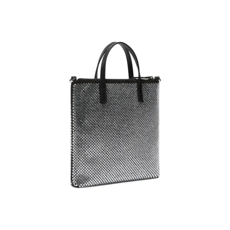 PINKO Polyamide With Polyurethane Tote Bag Shopping Bag Shoulder Bag Handbag Small Size Women's Silver-1