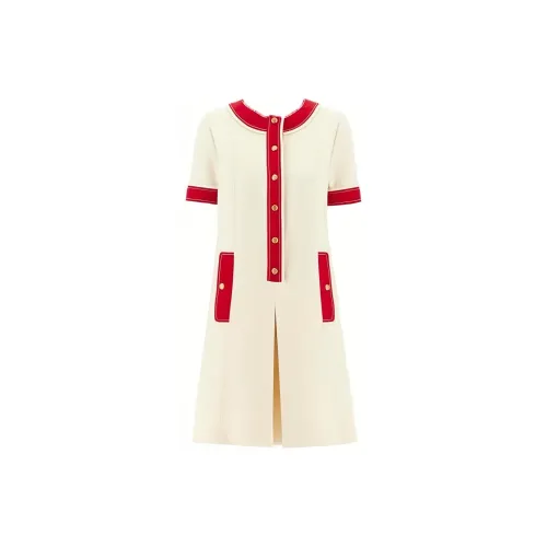 GUCCI Short-Sleeved Dresses Women's White