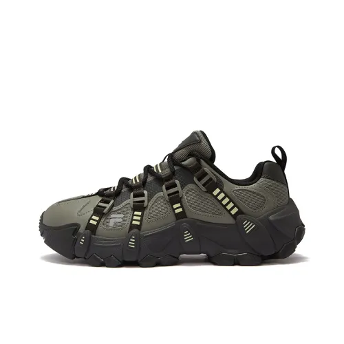 FILA FUSION EXOCET Mountains Slip Resistant Low Top Casual Shoes Men's Vanilla Root Grass Green Chimera Gray