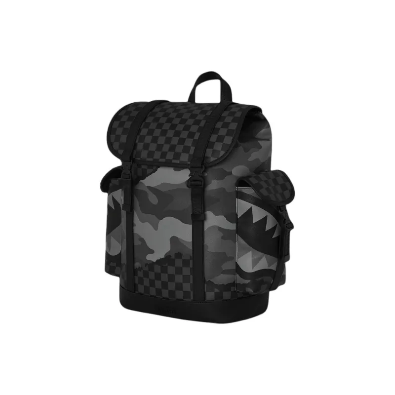 SPRAYGROUND Artificial Leather Backpack Men's Black-2