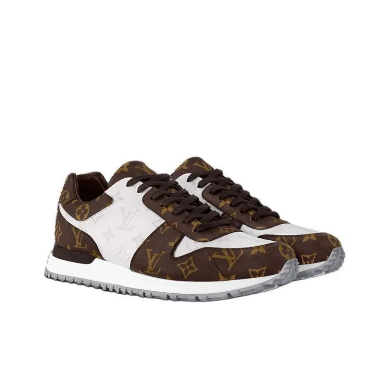 LOUIS VUITTON Run Away Low Top Casual Shoes Men's White Brown-2