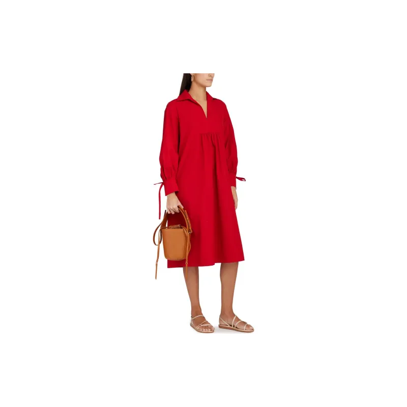 MaxMara Long Sleeved Dress Women's Red-5