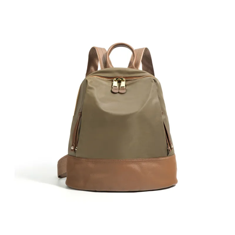 NIUMJ Top Grain Cow Leather Backpack Regular Women's Multicolor-4