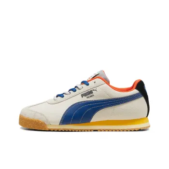 PUMA Roma Anti Slip Wear Resistant Low Top Casual Shoes Unisex Beige Blue