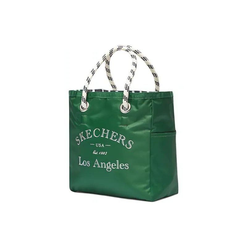 Skechers LeSportsac Collaboration Fabric Tote Bag, Shopping Bag, Shoulder Bag, Handbag Tubas Unisex Dark Green-1