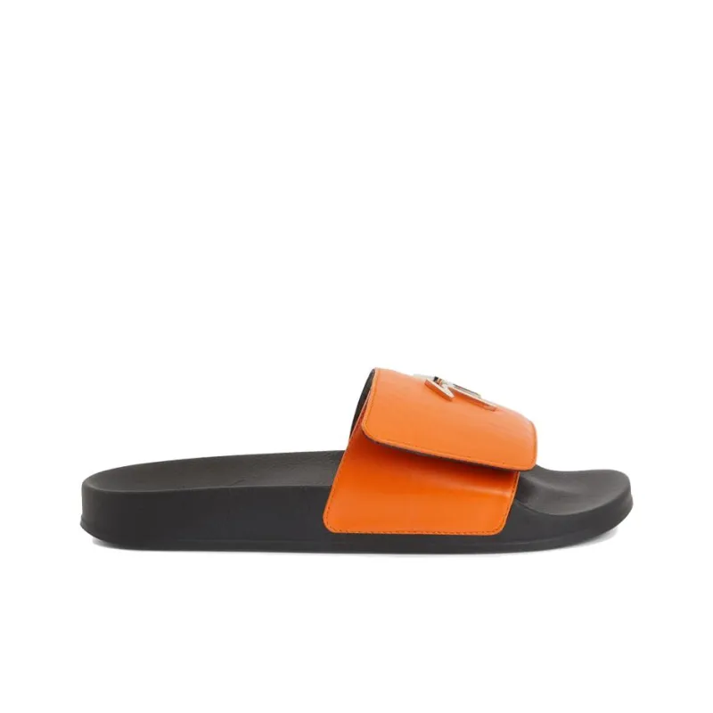 Giuseppe Zanotti/GZ Brett Slip Resistant Slide Slippers Men's Orange-4
