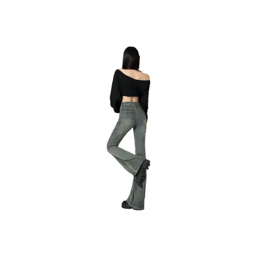 YINLEI Jeans Women's Vintage Blue