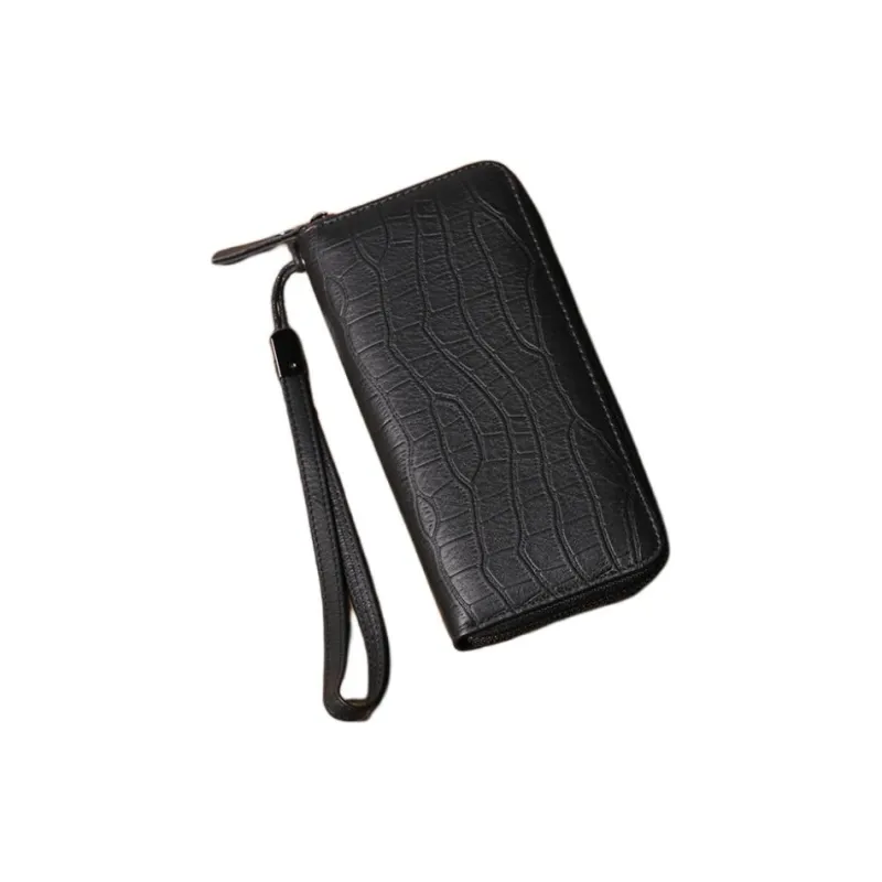 DOSRFINI Cow Leather Wallet Small Size Men's Black-3