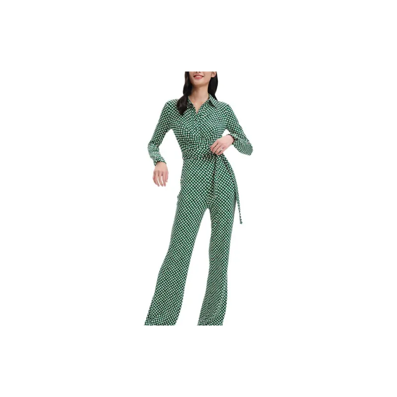 DVF Diane Von Furstenberg SS23 Jumpsuit Women's Green-4