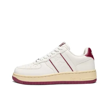Kappa Anti Slip Wear Resistant Low Top Skateboard Shoes Women's Classic White