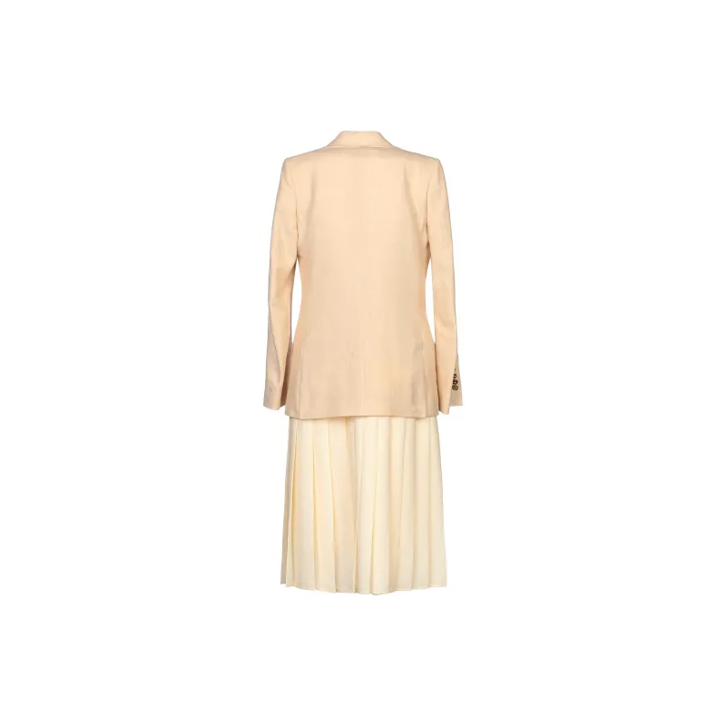 Burberry Long-Sleeved Dresses Women's Beige-1