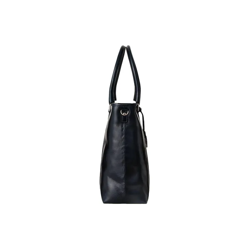 SAMSONITE Cow Leather Tote Bag Shopping Bag Shoulder Bag Crossbody Bag Handbag Unisex Marine Blue-4