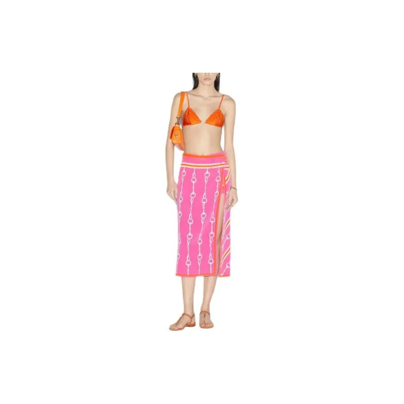 GUCCI Gg Stretch Jersey Bikini Orange-2