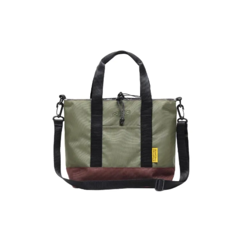 KEEN Nylon Tote Bag Shopping Bag Shoulder Bag Crossbody Bag Handbag Unisex Olive Green With Brown Accents-0