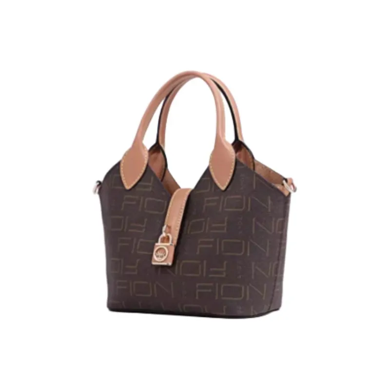 FION PVC Basket Bag Tote Bag Shopping Bag Shoulder Bag Crossbody Bag Handbag Medium Size Women's Multicolor-3