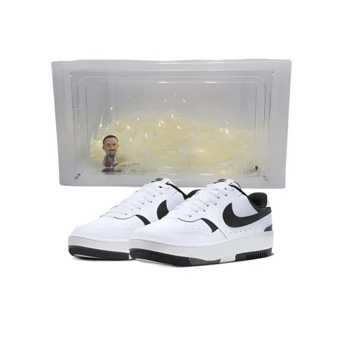 Nike Gamma Force Anti Slip And Wear Resistant Lightweight Low Top Skateboard Shoes Unisex Black White