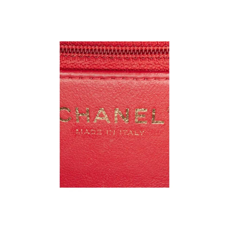 CHANEL Trendy Cc Lambskin Bowling Bag, Shoulder Bag, Crossbody Bag, Handbag Trumpets Women's Red-5