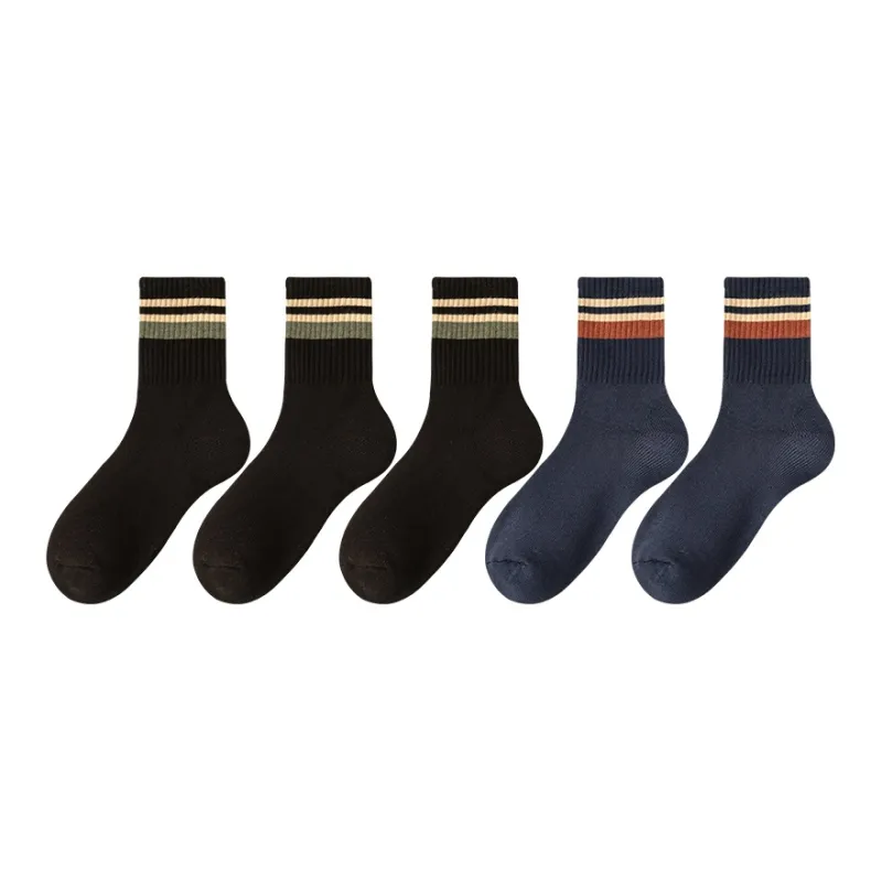 MIIOW Mid Calf Socks Men's 5 Pack-36