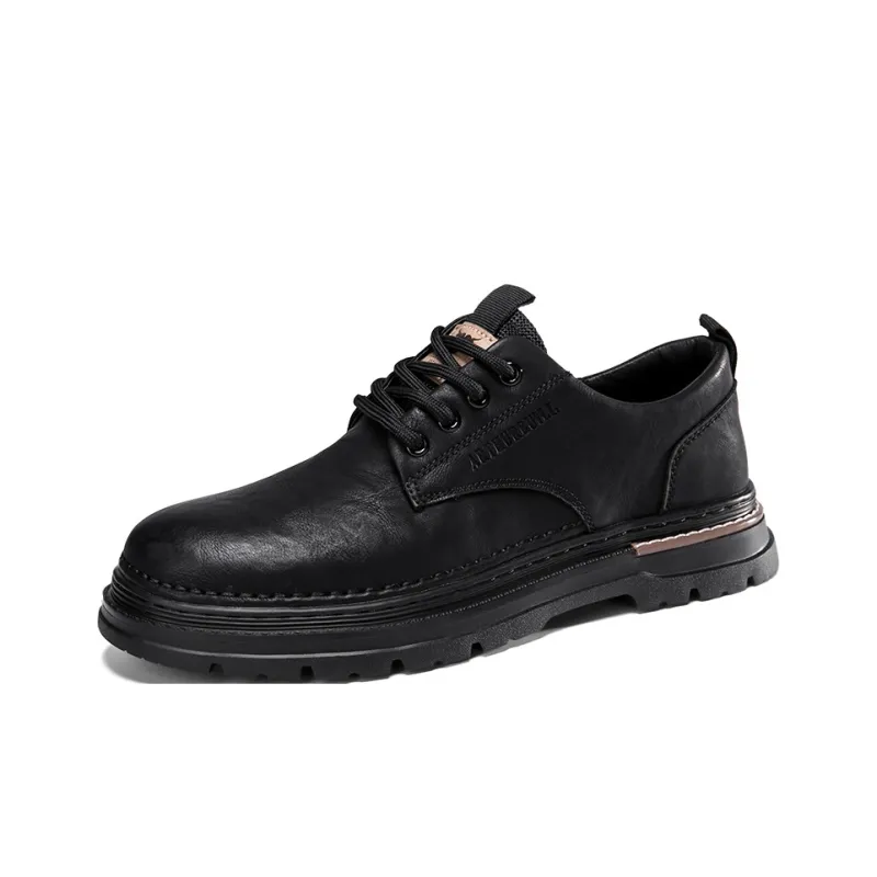ARTHURBUILL Men's Casual Shoes Men Low Top Black/Khaki-1