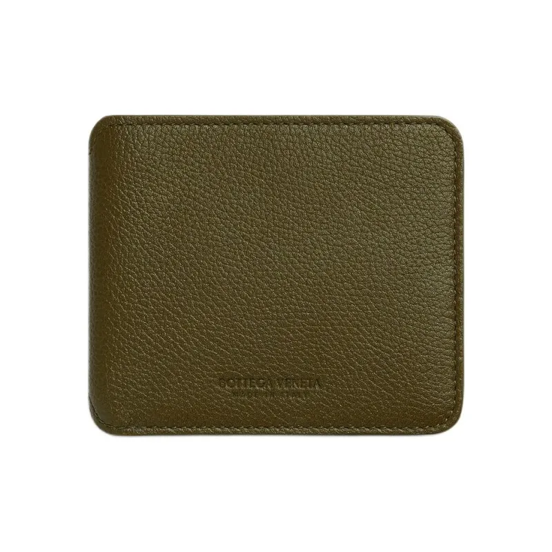 Bottega Veneta Cow Leather Wallet Men's Olive Oil Color-0