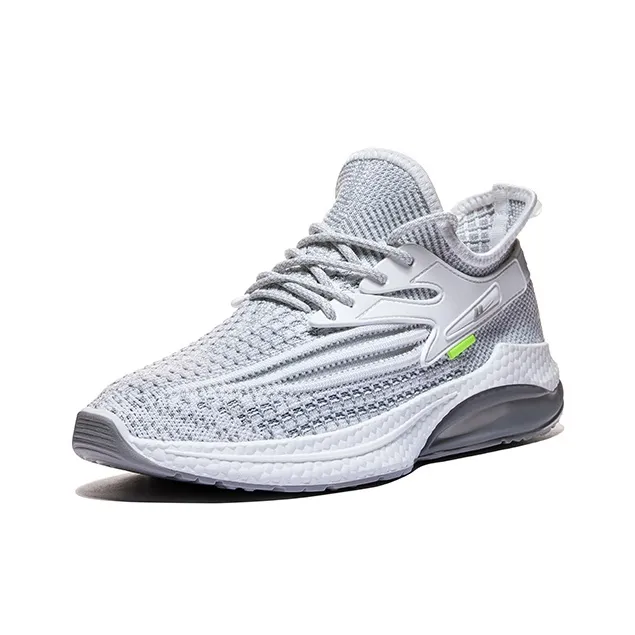 Warrior Anti Slip And Wear Resistant Breathable Low Top Casual Running Shoes Men's White Gray-2
