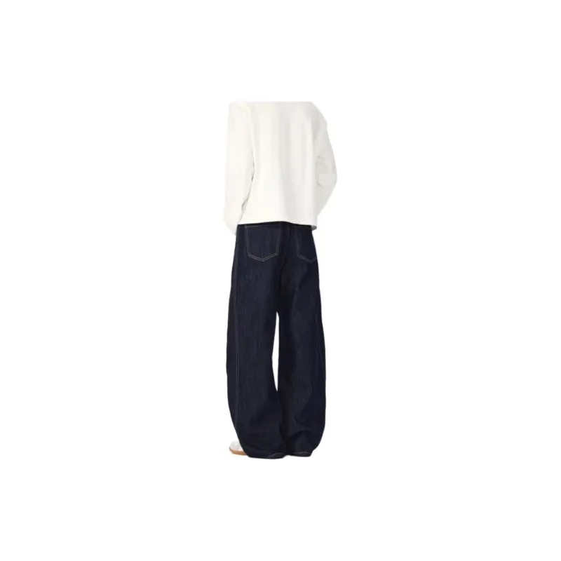 YINLEI Jeans Unisex Denim Blue-4