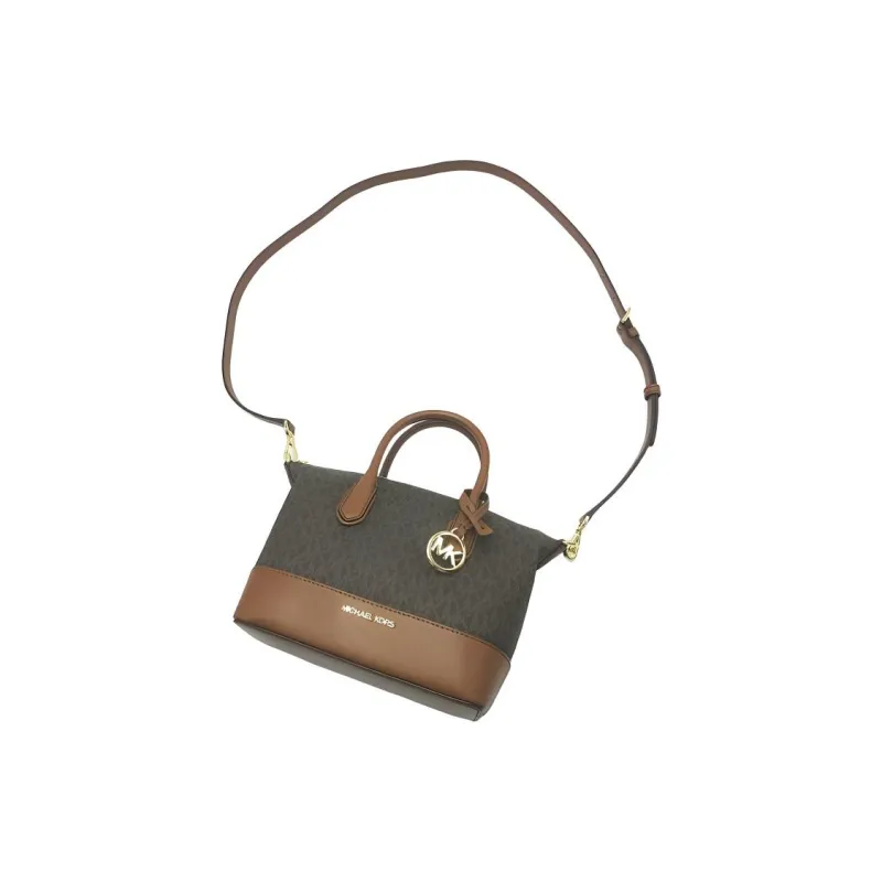MICHAEL KORS Artificial Leather Tote Bag, Shopping Bag, Handbag Trumpets Women's Dark Brown/Acorn Brown-3