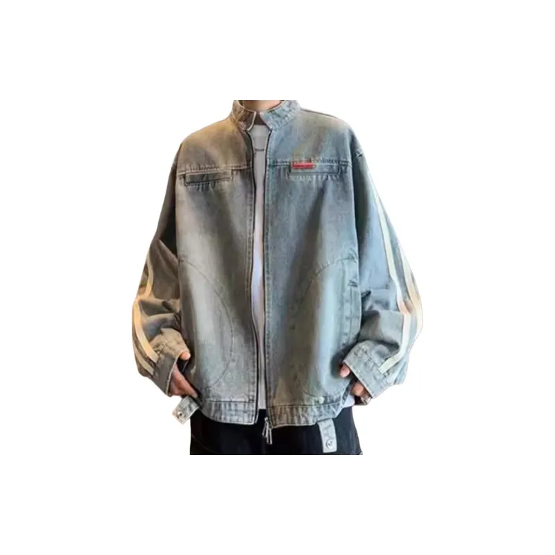 MGXEK Denim Jackets Unisex Blue-1