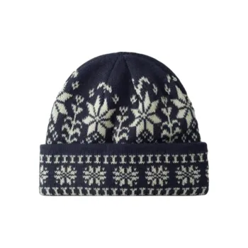 FREE RABBITⅡ Vintage Pattern Versatile Large Head Circumference Knitted Fabric Beanie Unisex