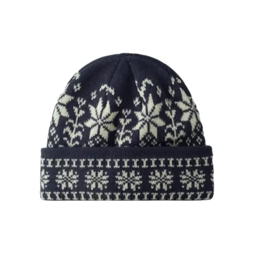 FREE RABBITⅡ Vintage Pattern Versatile Large Head Circumference Knitted Fabric Beanie Unisex