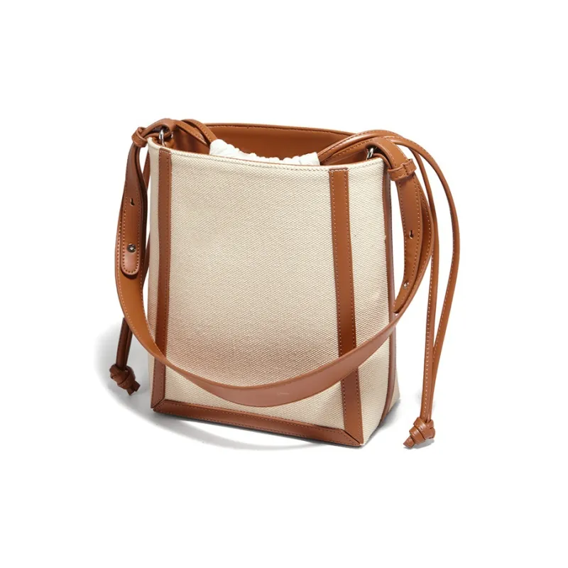 FOXER Fabric Drawstring Shoulder Bag, Bucket Bag Regular Women's Multicolor-4