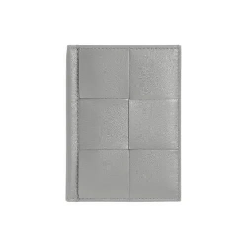 Bottega Veneta CASSETTE Lambskin Card Holder Women's Gray