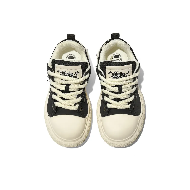 V-TOXSEIE Height Increasing Balance Wear-Resistant Slip-Resistant Low-Top Skateboard Shoes Men's-2