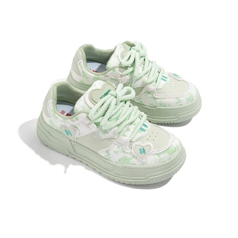 HUANQIU Thermal Breathable Coverage Low Top Skateboard Shoes Women's Cherry Blossom Pink-10