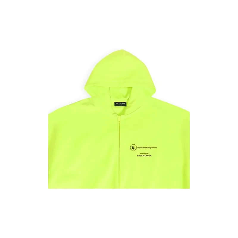 Balenciaga Balenciaga X WFP FW22 Sweatshirt Loose Fit Style Men's Neon Yellow-3