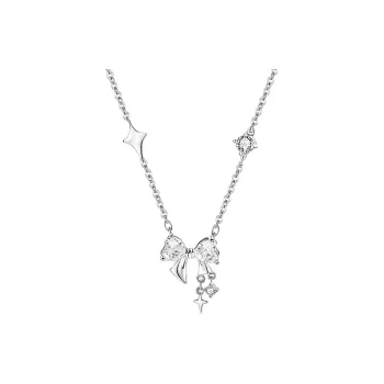 MAGICPOLE 925 Sterling Silver With 999 Fine Silver And Zircon Necklaces Women's Silver