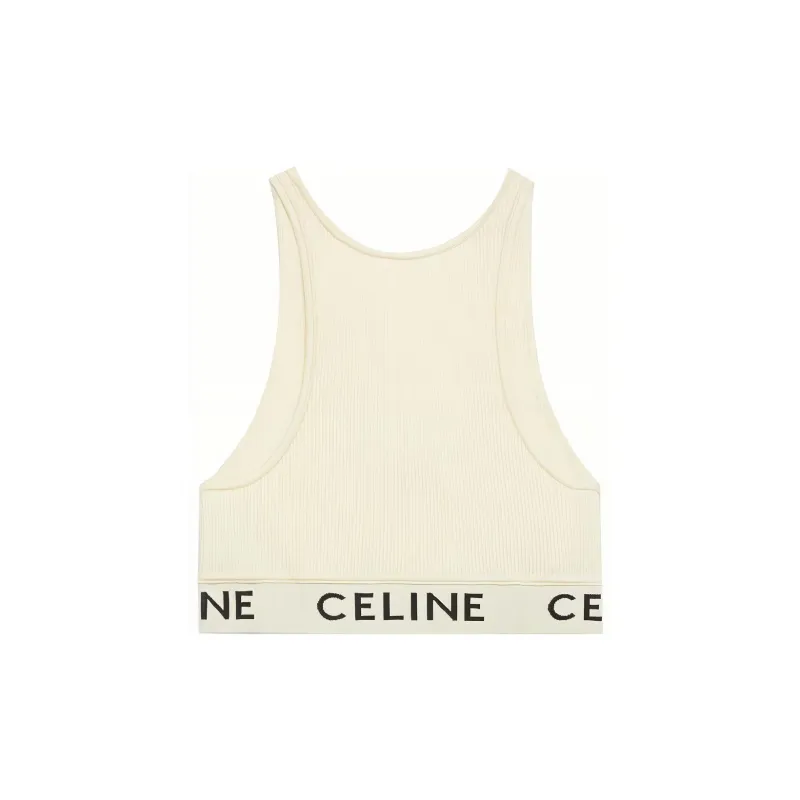 CELINE Tank Tops Women's Ecru-1