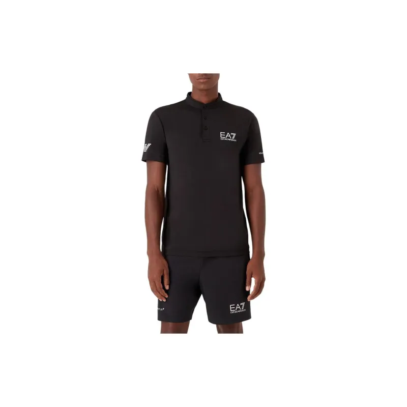 EMPORIO ARMANI Straight Hem Short Sleeved Polo Shirt-3