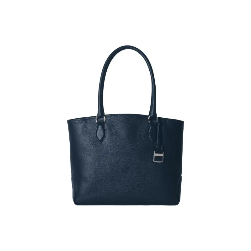SAMSONITE Cow Leather Tote Bag Shopping Bag Shoulder Bag Handbag Unisex Marine Blue-0