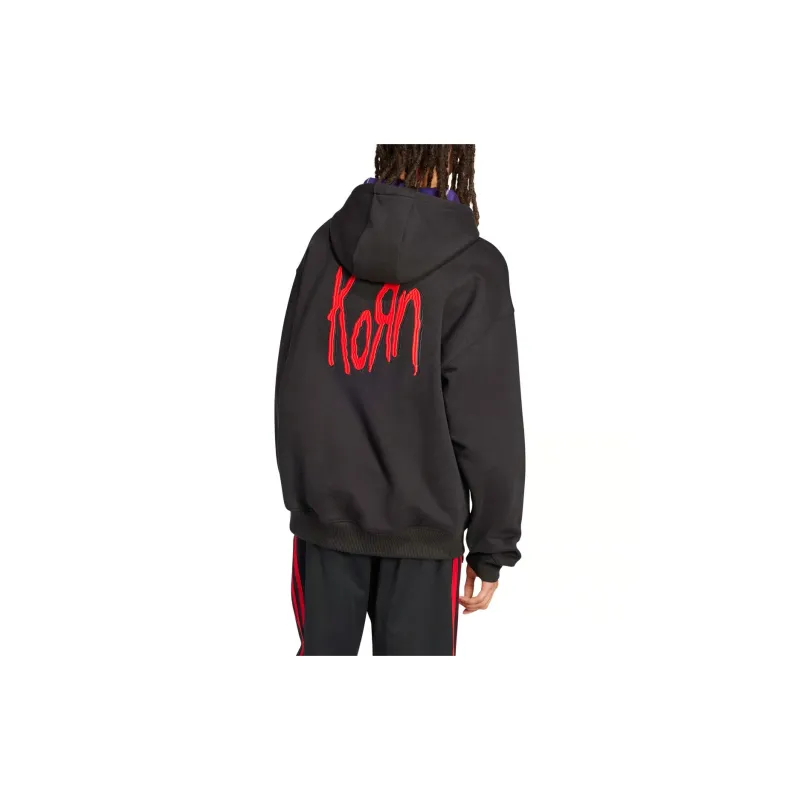Adidas X KoRn Logo Hoodie Asia Sizing Black-2