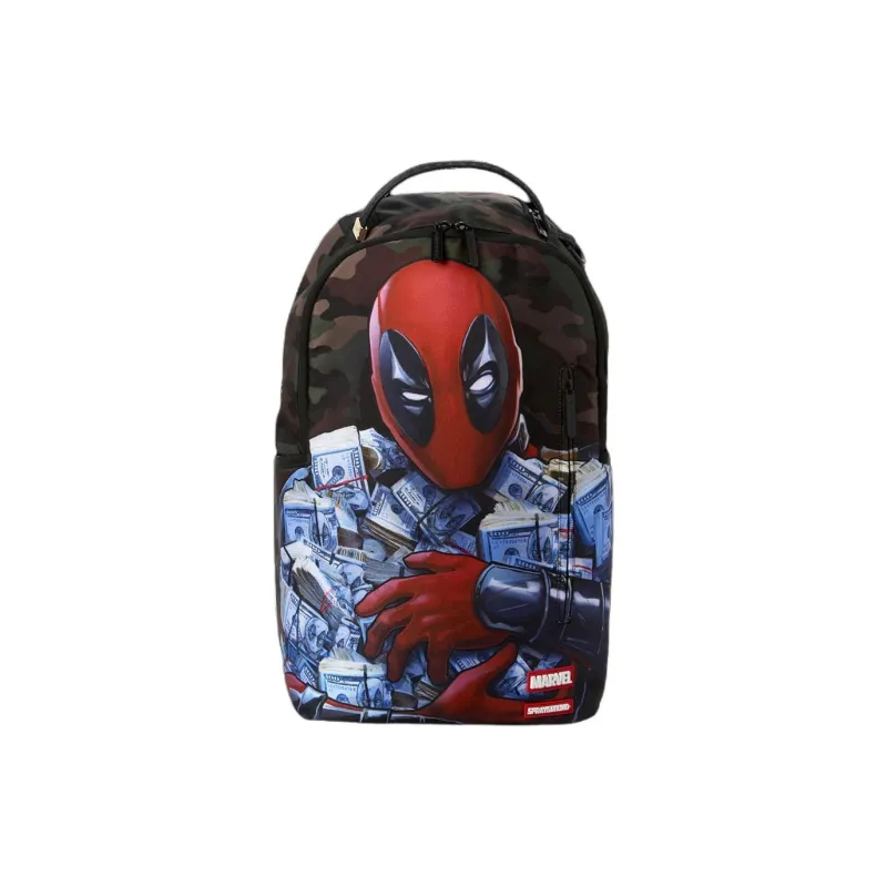 SPRAYGROUND Polyester Backpack Men's Army Green & Multicolor-0