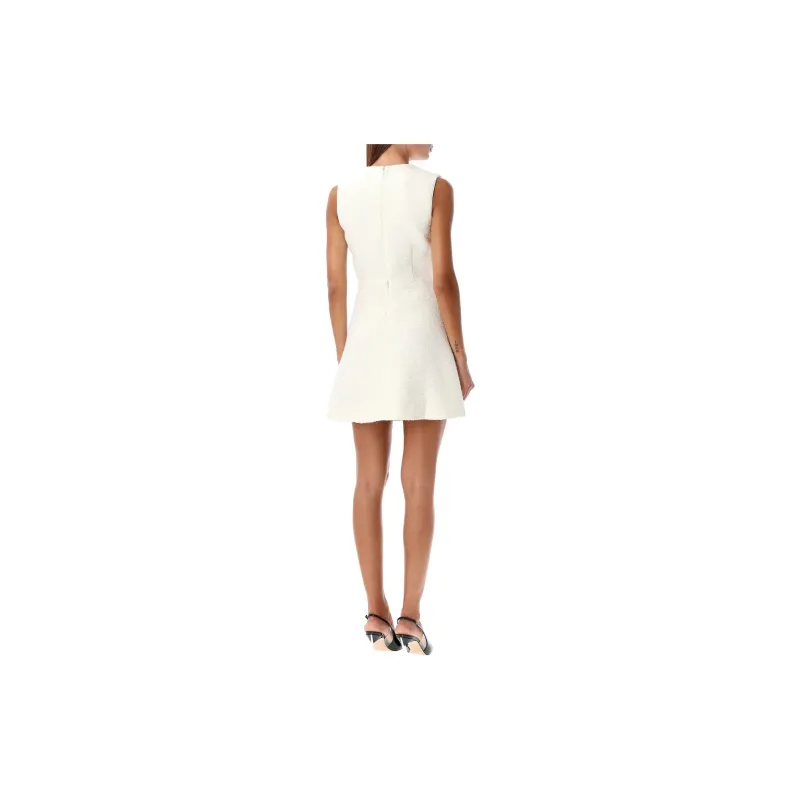 Self portrait Tinsel Boucle Buttoned Mini Dress-1